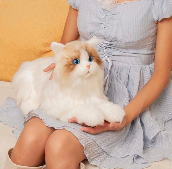 Matecat Realistic Interactive Chongker Robot Cat Companion | Emotional Support Plush Toy (12 inch) Birthday Get Well Gift for Seniors